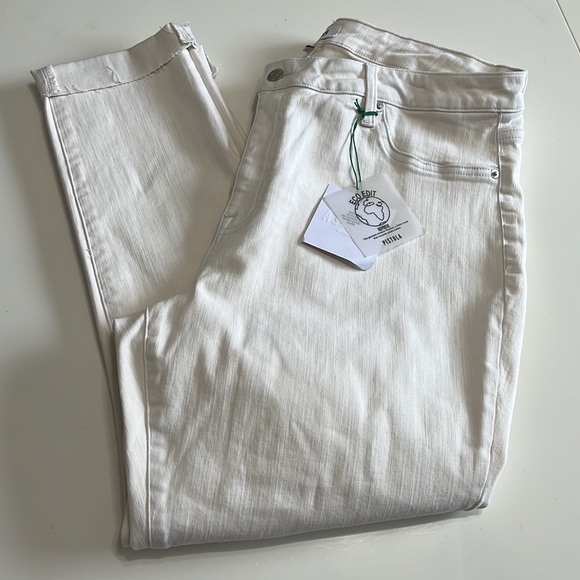 Pistola Women’s High Waist Stretch Ankle Jeans Ecru Size 18W - Picture 1 of 11